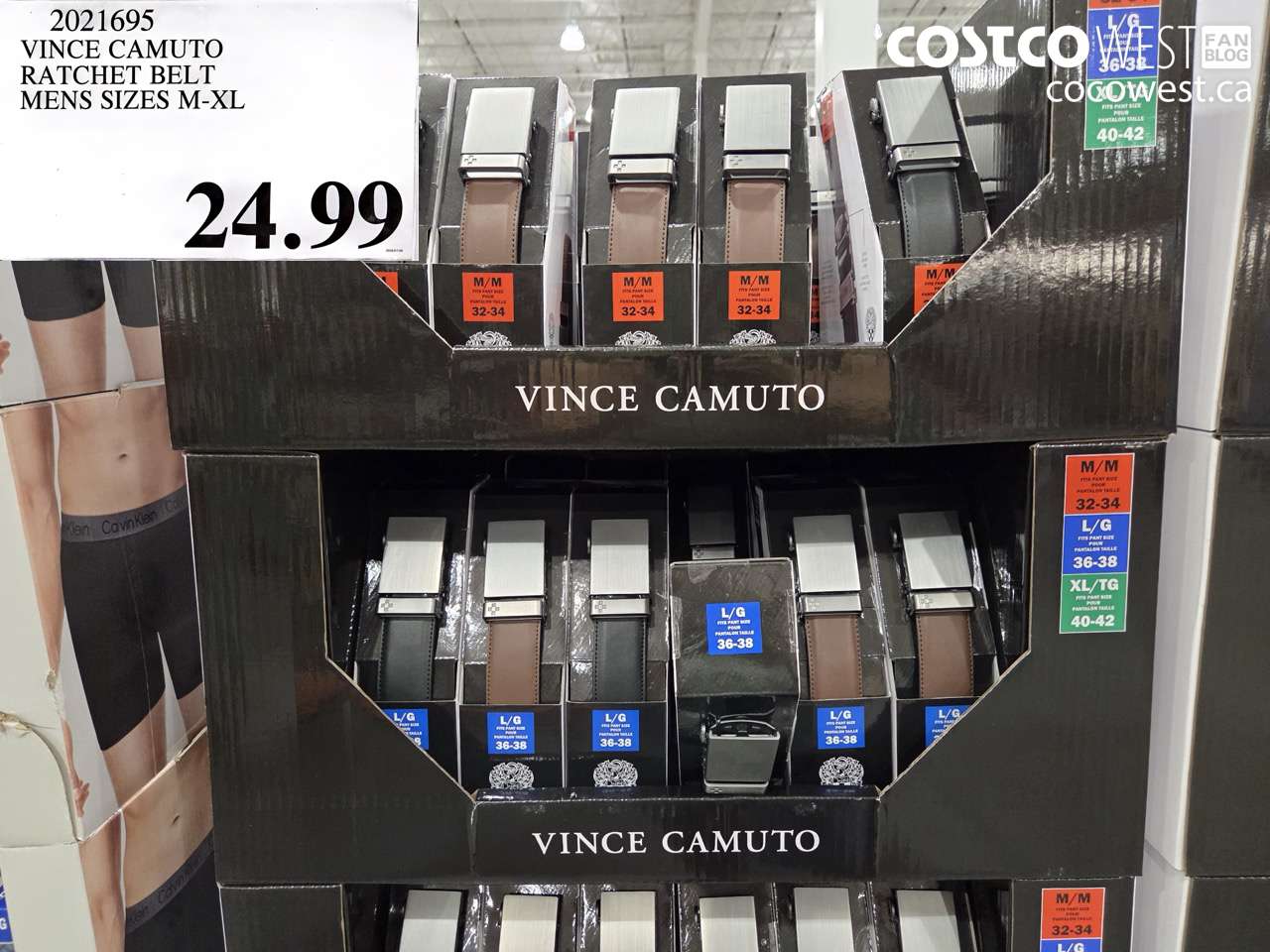 2021695 VINCE CAMUTO RATCHET BELT MENS SIZES M-XL $24.99