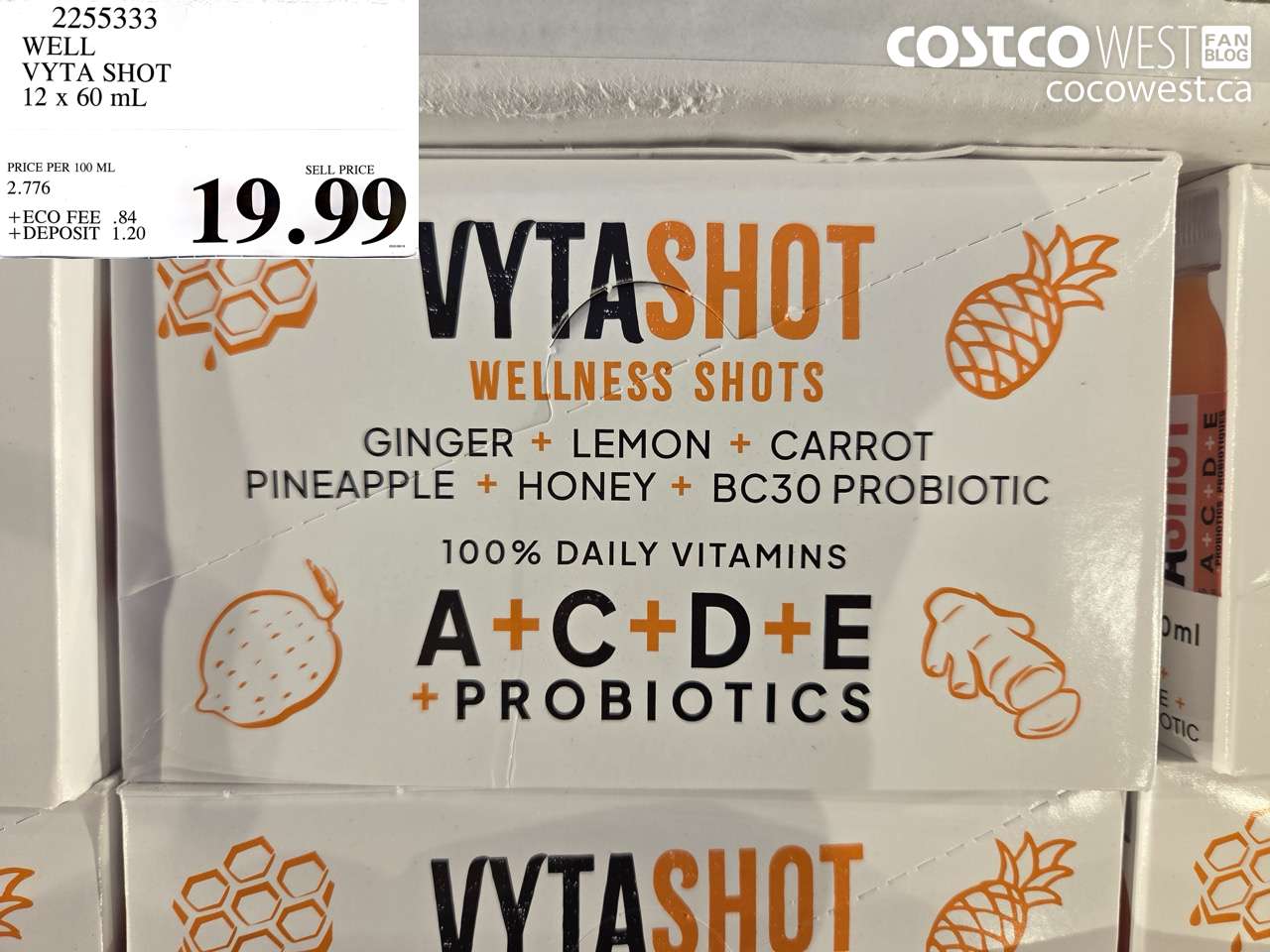 2255333 WELL VYTA SHOT 12 X 60 ML $19.99