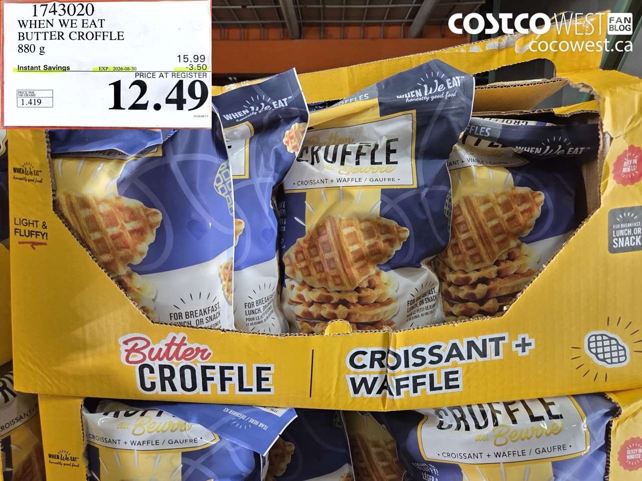 1743020 WHEN WE EAT BUTTER CROFFLE 880 G ($3.50 INSTANT SAVINGS EXPIRES ON 2026-08-30) $12.49