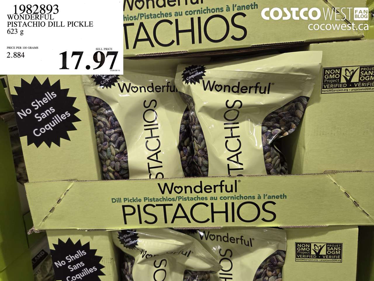 1982893 WONDERFUL PISTACHIO DILL PICKLE 623 G $17.97