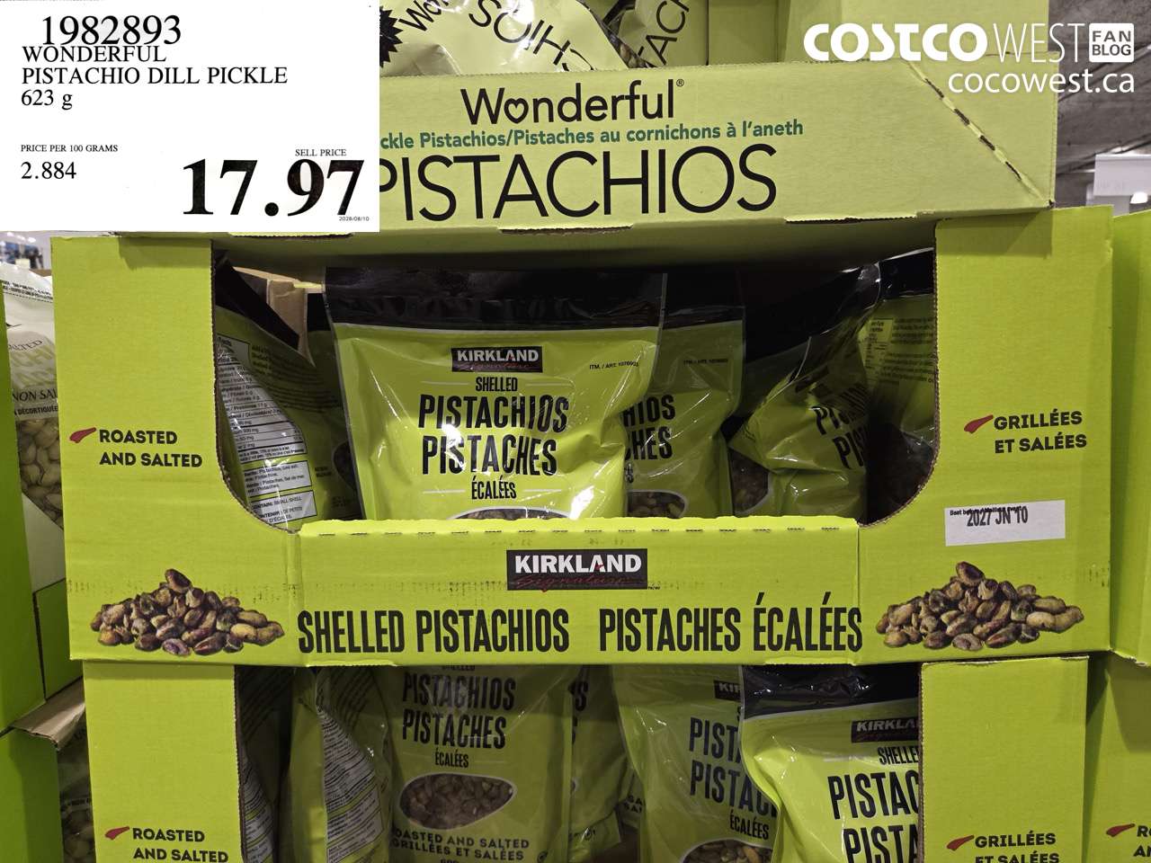 1982893 WONDERFUL PISTACHIO DILL PICKLE 623 G $17.97
