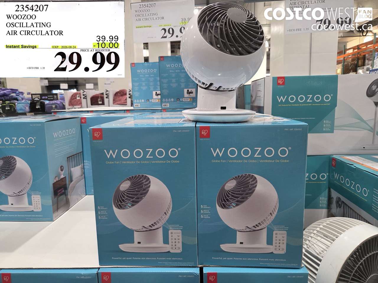 2354207 WOOZOO OSCILLATING AIR CIRCULATOR ($10.00 INSTANT SAVINGS EXPIRES ON 2026-08-24) $29.99