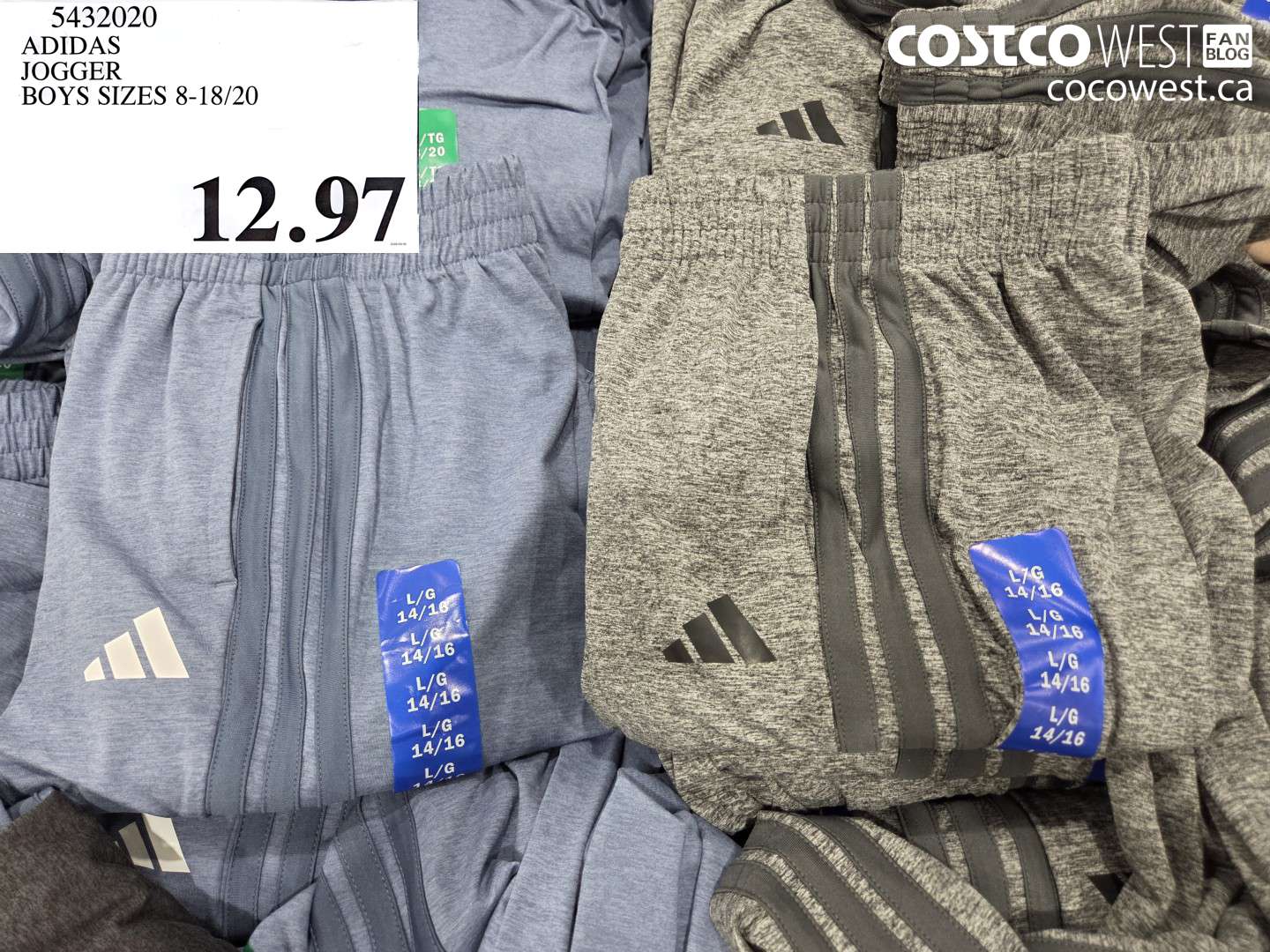 5432020 ADIDAS JOGGER BOYS SIZES 8-18/20 $12.97