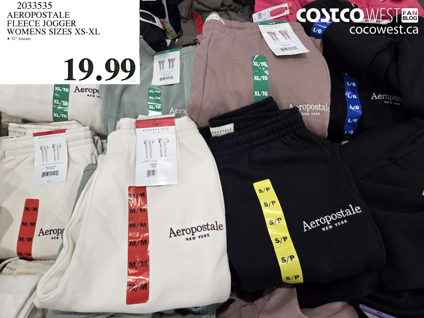 2033535 AEROPOSTALE FLEECE JOGGER WOMENS SIZES XS-XL $19.99