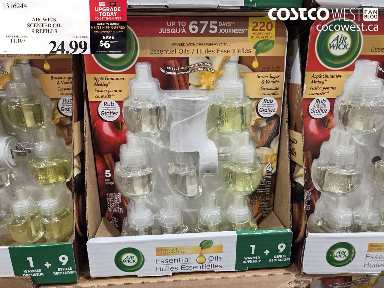 1316244 AIR WICK SCENTED OIL 9 REFILLS ($6.00 INSTANT SAVINGS EXPIRES ON 2026-09-27) $18.99