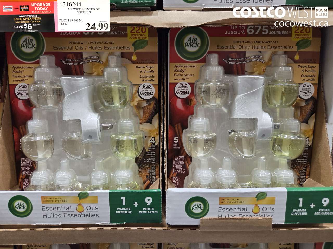 1316244 AIR WICK SCENTED OIL 9 REFILLS ($6.00 INSTANT SAVINGS EXPIRES ON 2026-09-27) $18.99
