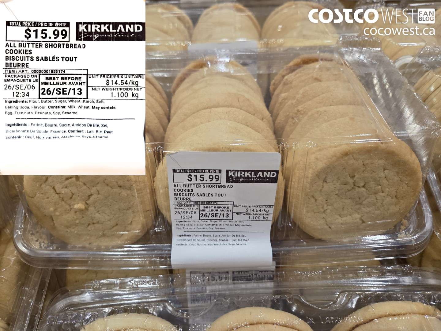 1855174 ALL BUTTER SHORTBREAD COOKIES $15.99