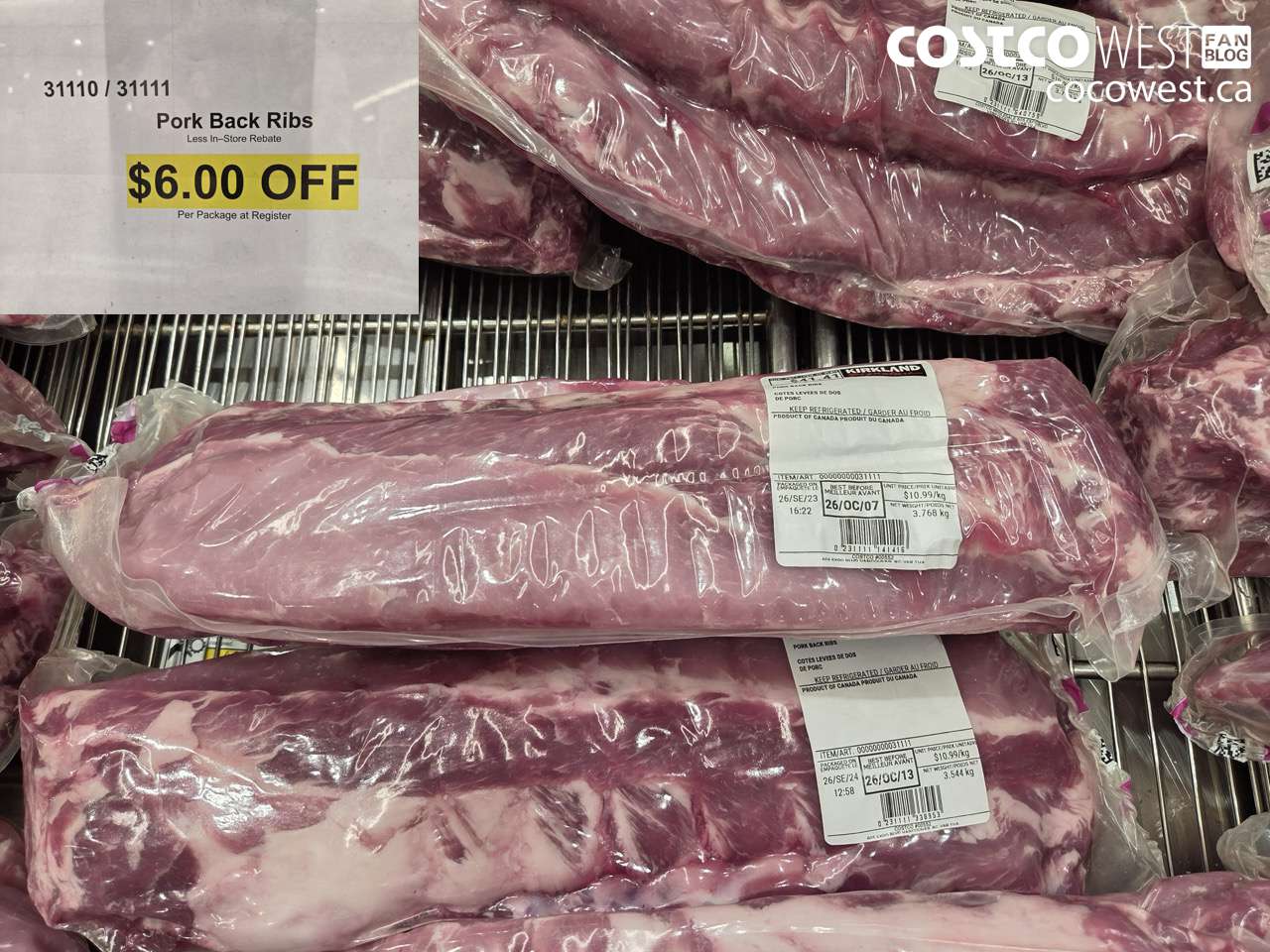 31110 (ALSO 31111) PORK BACK RIBS ($6.00 INSTANT SAVINGS)