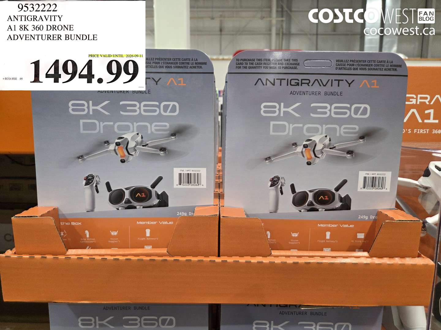 9532222 ANTIGRAVITY A1 8K 360 DRONE ADVENTURER BUNDLE (EXPIRES ON 2026-09-11) $1494.99