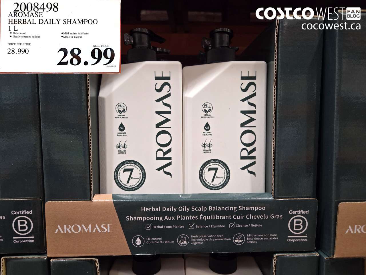 2008498 AROMASE HERBAL DAILY SHAMPOO 1 L $28.99
