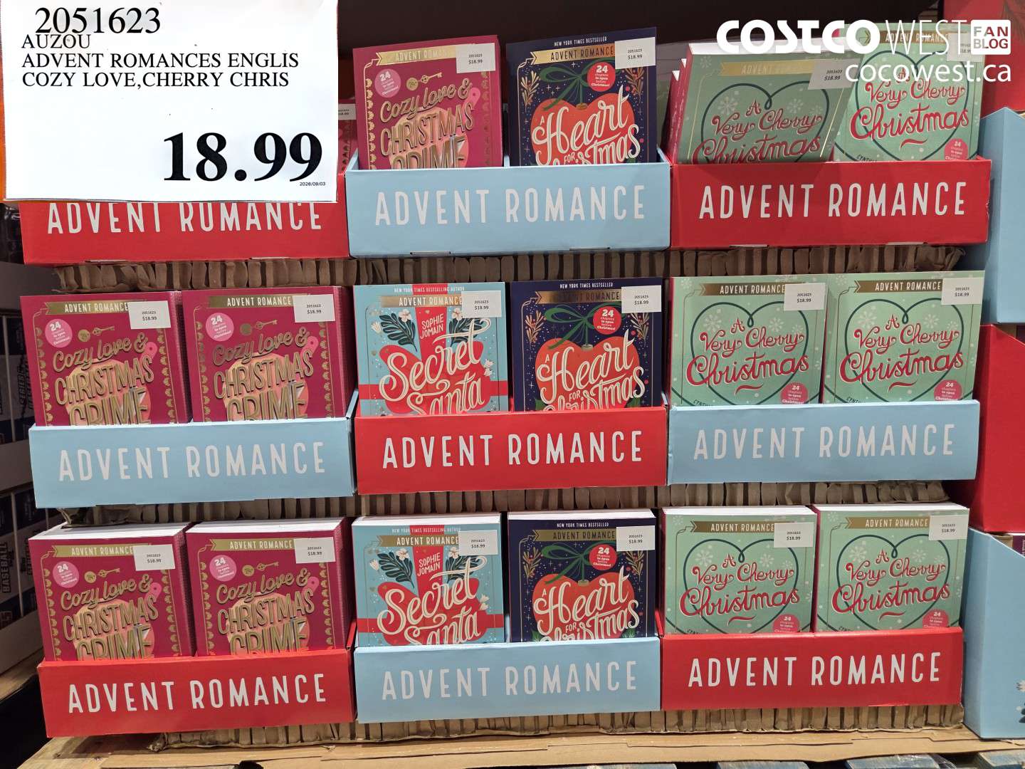 2051623 AUZOU ADVENT ROMANCES ENGLIS COZY LOVE, CHERRY CHRIS $18.99
