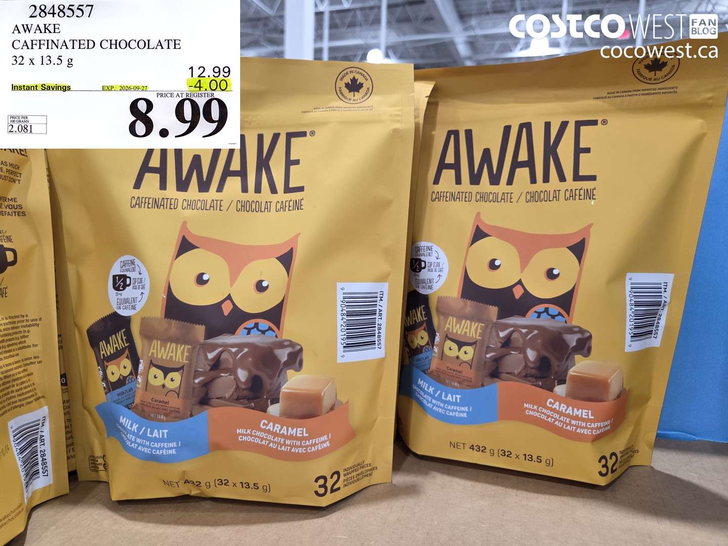 AWAKE CAFFINATED CHOCOLATE 32 X 13.5 G