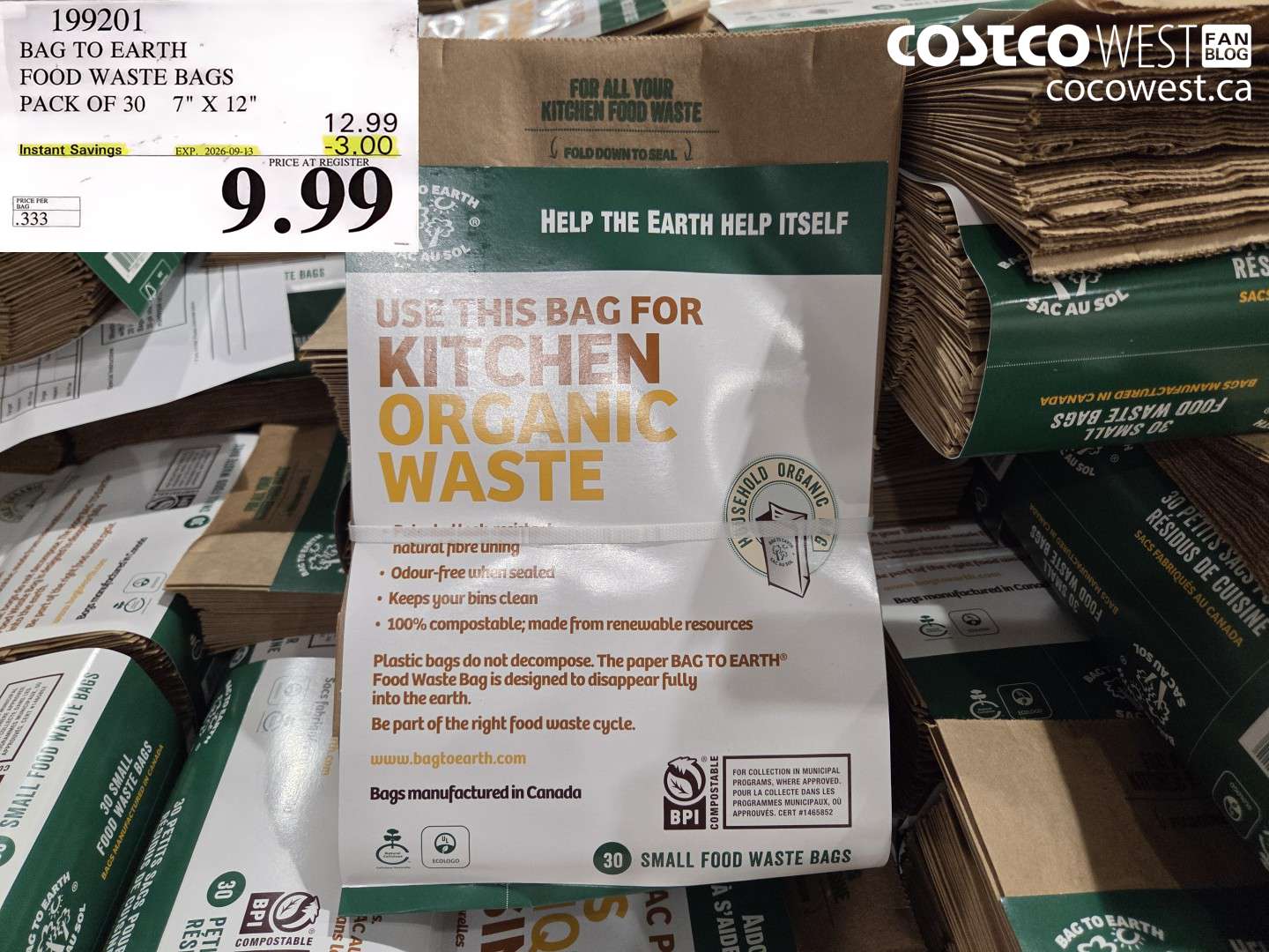 199201 BAG TO EARTH FOOD WASTE BAGS PACK OF 30 7