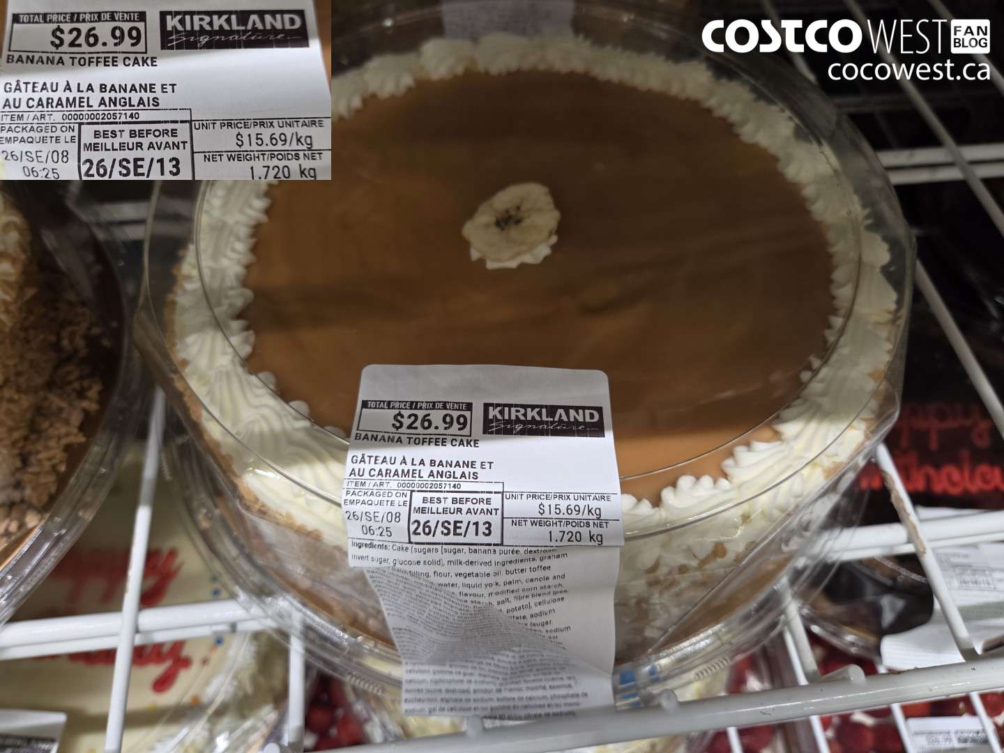 2057140 BANANA TOFFEE CAKE $26.99