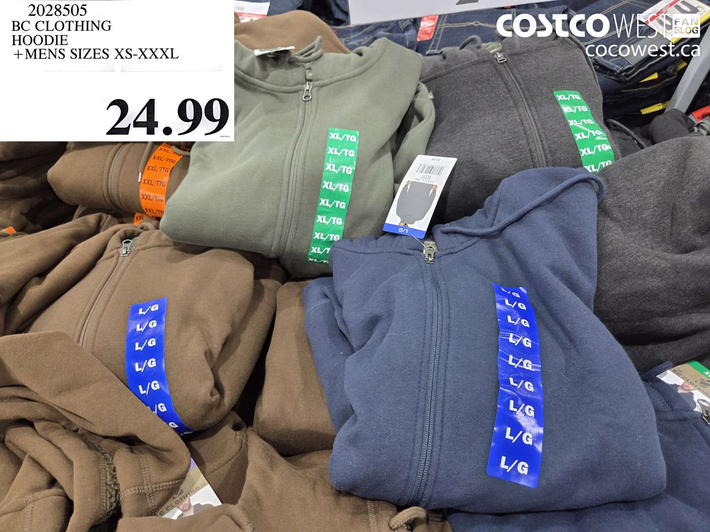 2028505 BC CLOTHING HOODIE MENS SIZES XS-XXXL $24.99