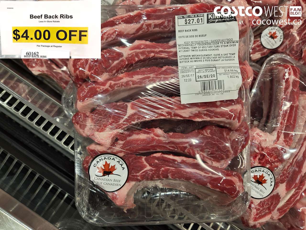 60162 BEEF BACK RIBS ($4.00 INSTANT SAVINGS)