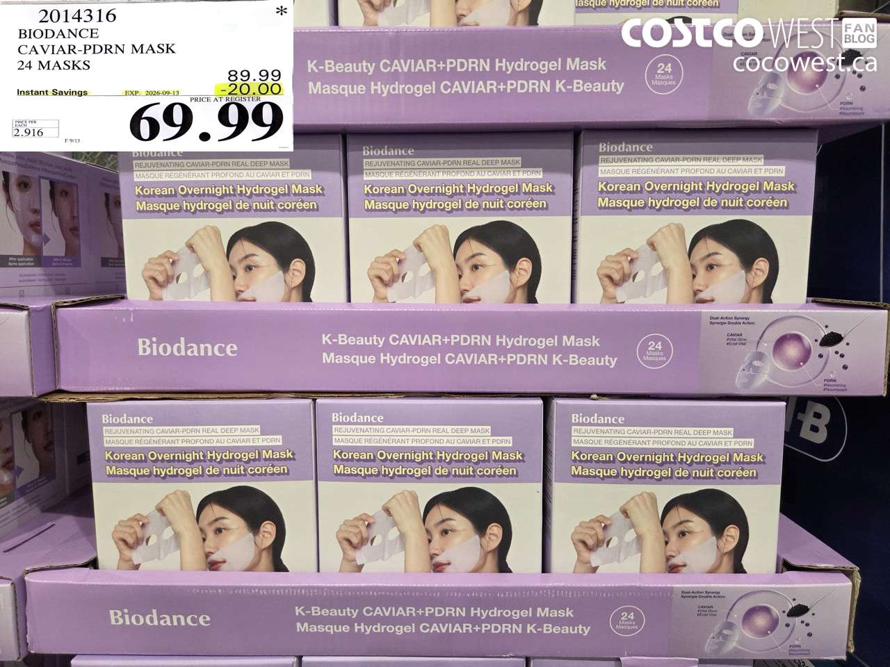 2014316 BIODANCE CAVIAR-PDRN MASK 24 MASKS ($20.00 INSTANT SAVINGS EXPIRES ON 2026-09-13) $69.99