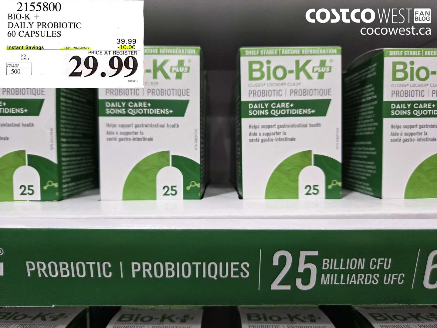 BIO-K + DAILY PROBIOTIC 60 CAPSULES
