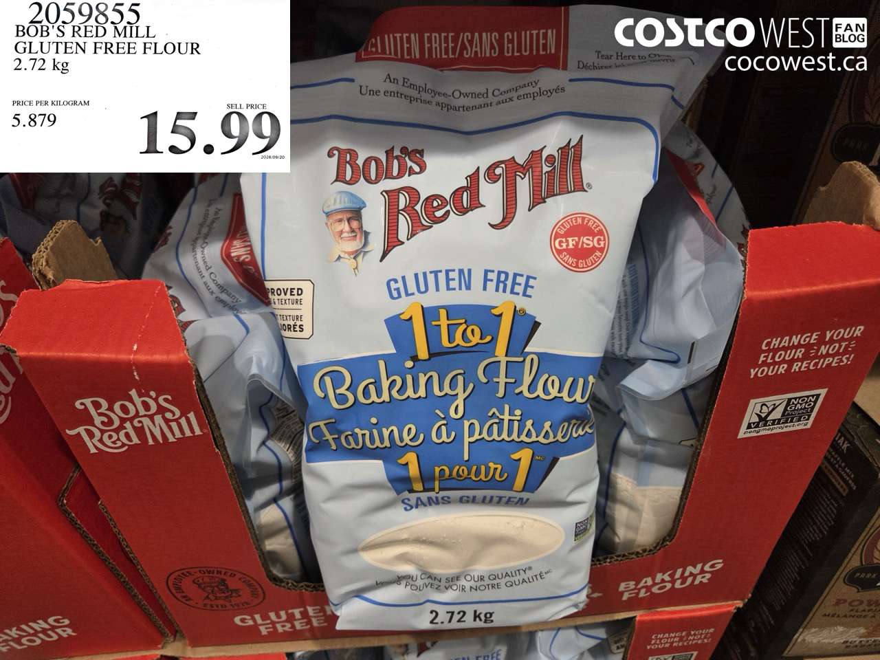 2059855 BOB'S RED MILL GLUTEN FREE FLOUR 2.72 KG $15.99