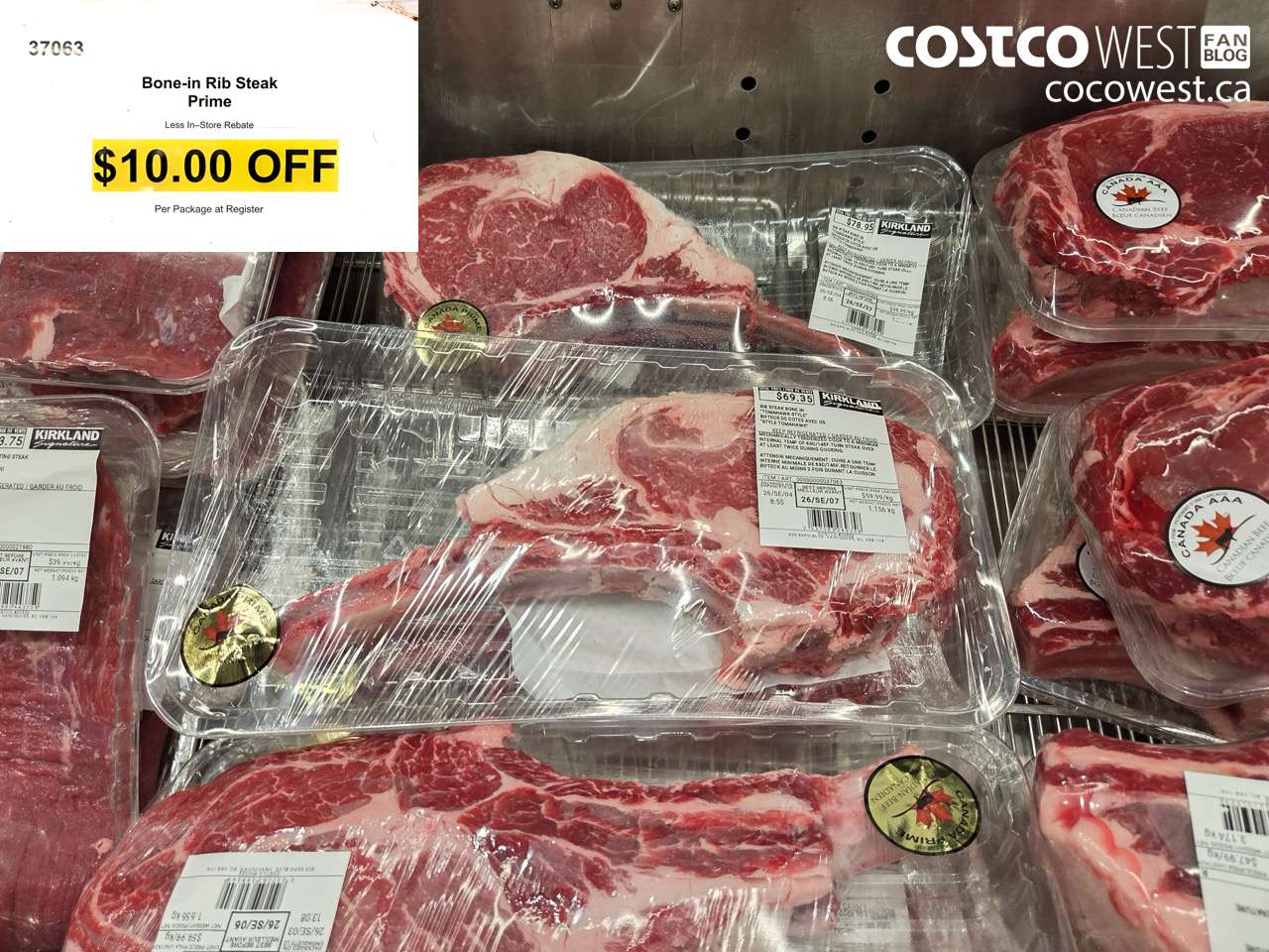 37063 BONE-IN RIB STEAK PRIME ($10.00 INSTANT SAVINGS)