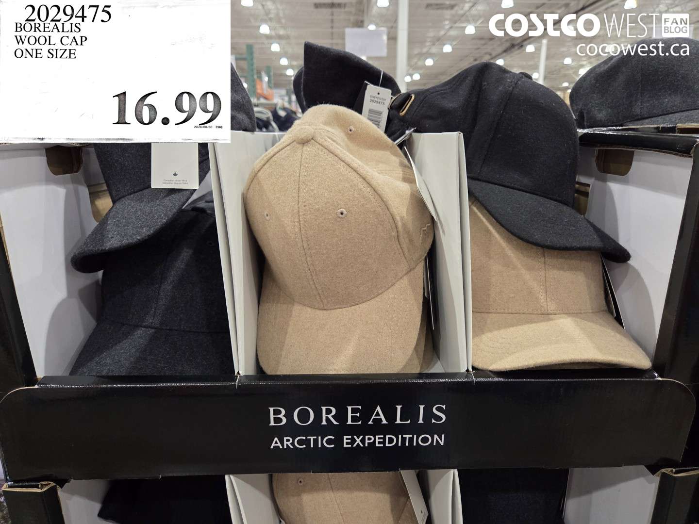 2029475 BOREALIS WOOL CAP ONE SIZE $16.99