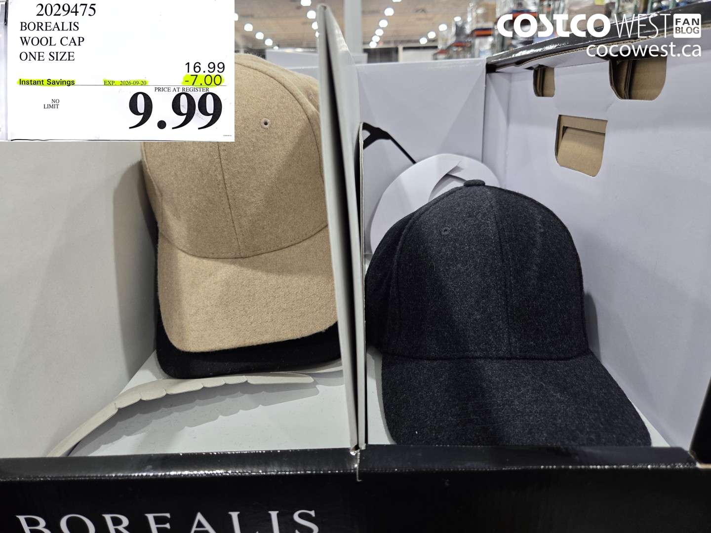 2029475 BOREALIS WOOL CAP ONE SIZE ($7.00 INSTANT SAVINGS EXPIRES ON 2026-09-20) $9.99