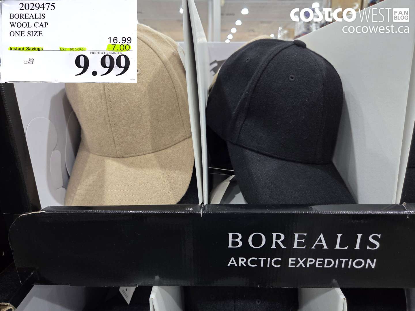 2029475 BOREALIS WOOL CAP ONE SIZE ($7.00 INSTANT SAVINGS EXPIRES ON 2026-09-20) $9.99