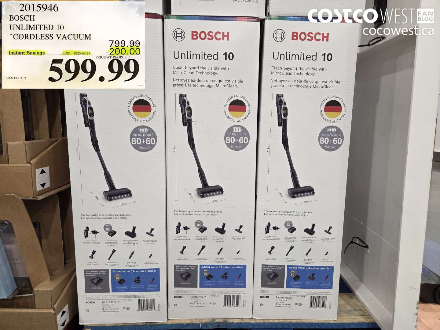 2015946 BOSCH UNLIMITED 10 CORDLESS VACUUM ($200.00 INSTANT SAVINGS EXPIRES ON 2026-09-27) $599.99