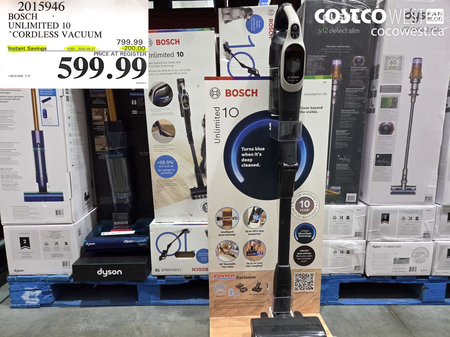 2015946 BOSCH UNLIMITED 10 CORDLESS VACUUM ($200.00 INSTANT SAVINGS EXPIRES ON 2026-09-27) $599.99