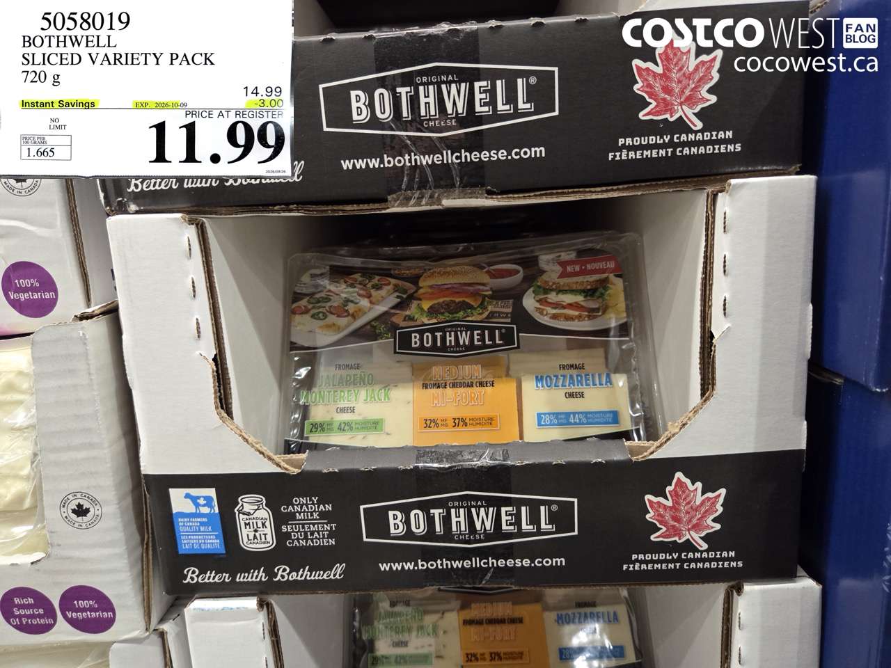 5058019 BOTHWELL SLICED VARIETY PACK 720 G ($3.00 INSTANT SAVINGS EXPIRES ON 2026-10-09) $11.99