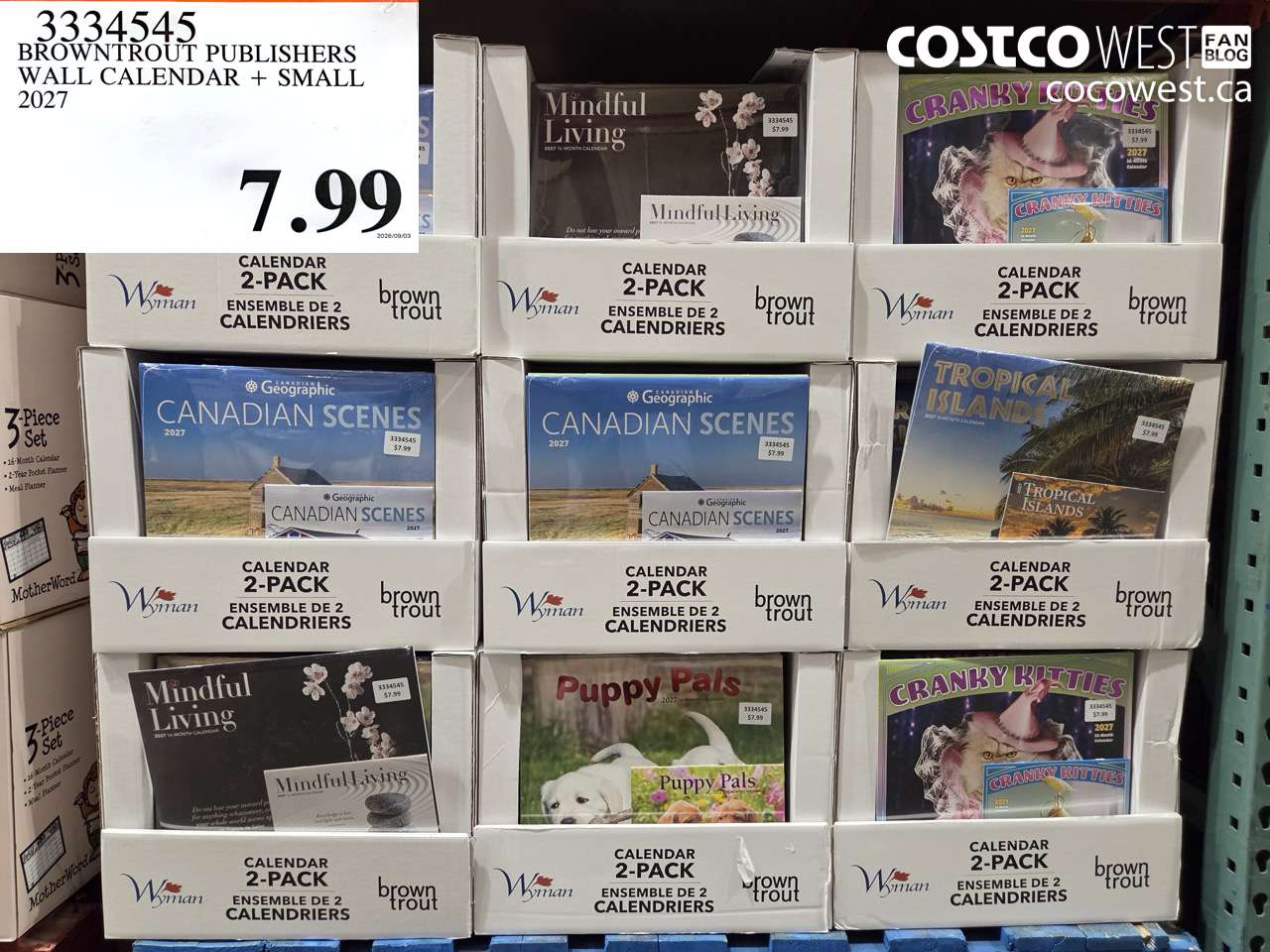 3334545 BROWNTROUT PUBLISHERS WALL CALENDAR + SMALL 2027 $7.99