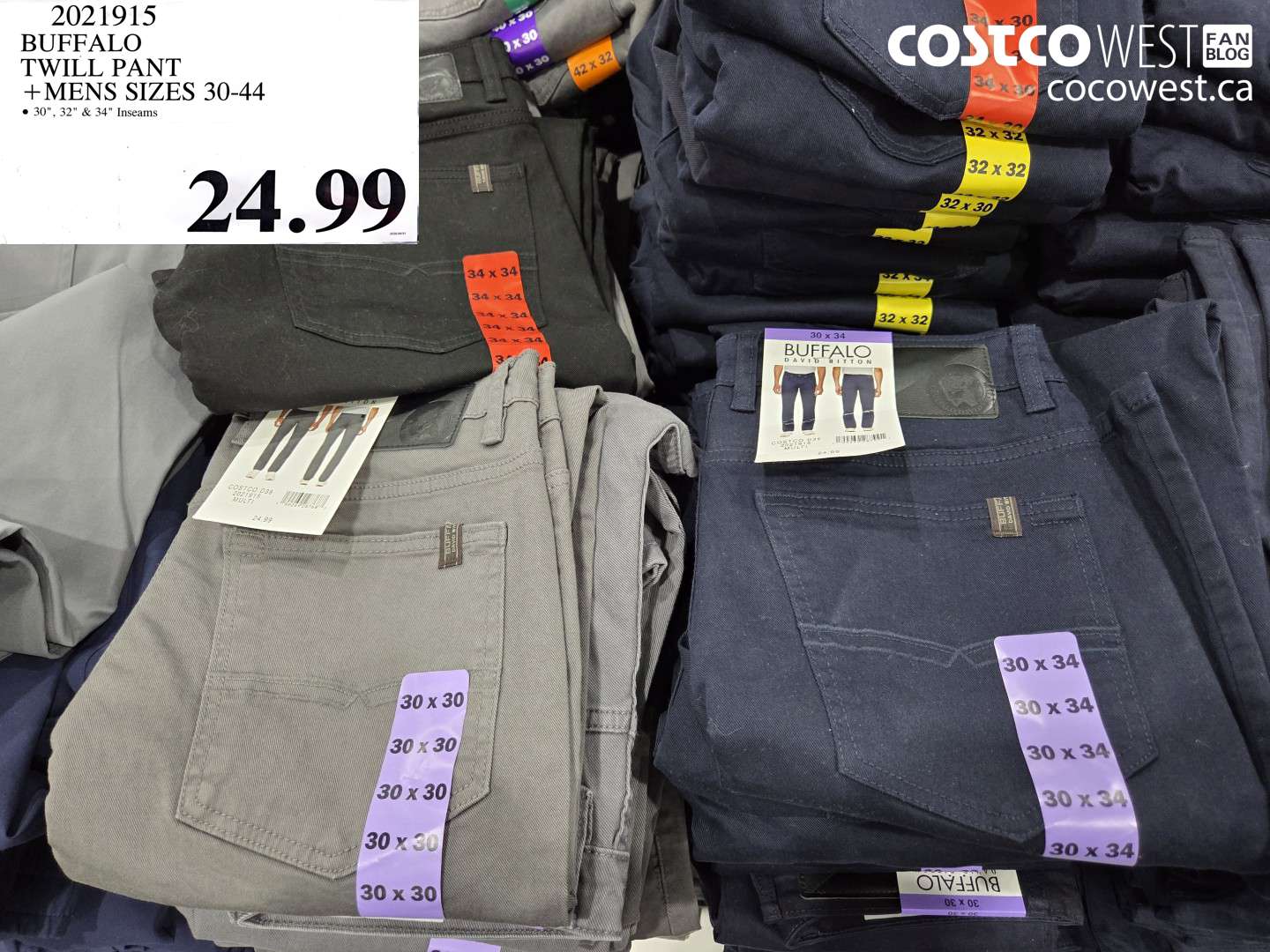 2021915 BUFFALO TWILL PANT MENS SIZES 30-44 $24.99