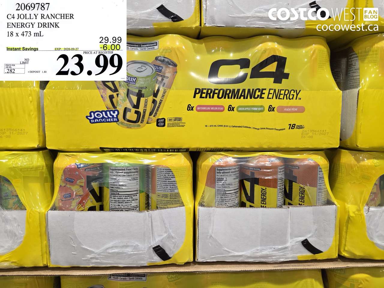 2069787 C4 JOLLY RANCHER ENERGY DRINK 18 X 473 ML ($6.00 INSTANT SAVINGS EXPIRES ON 2026-09-27) $23.99
