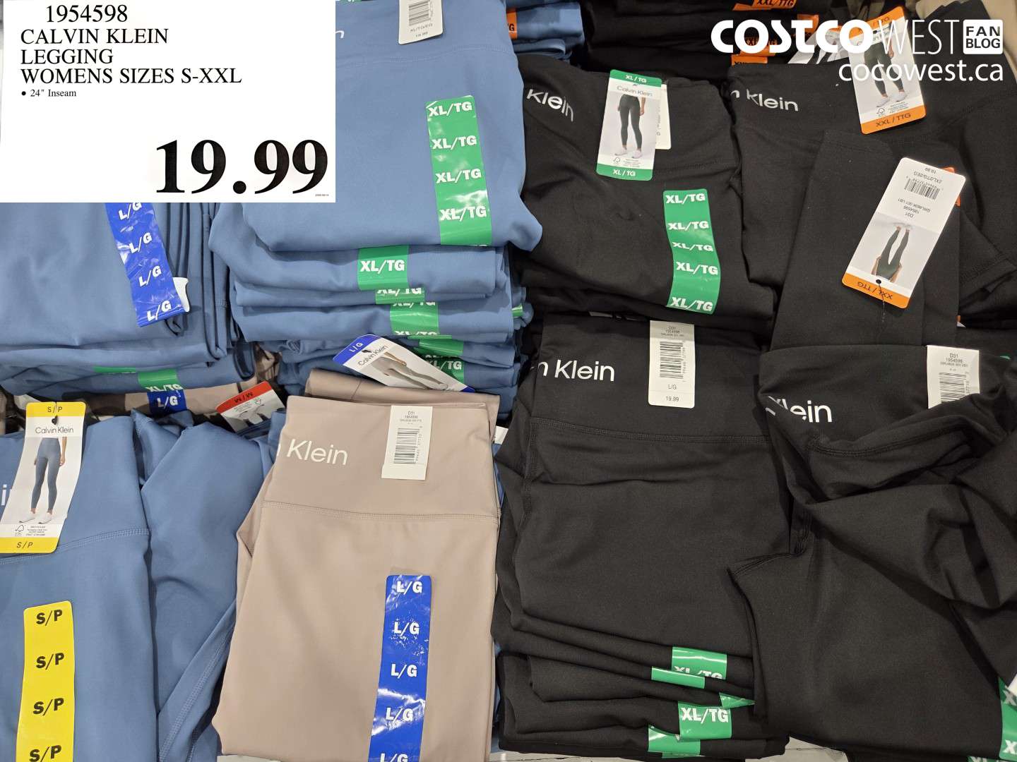 1954598 CALVIN KLEIN LEGGING WOMENS SIZES S-XXL $19.99