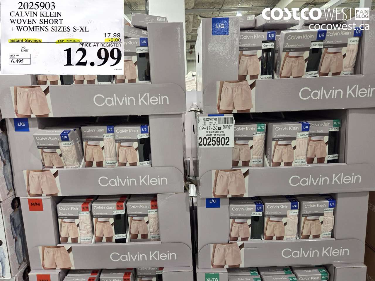 2025903 CALVIN KLEIN WOVEN SHORT WOMENS SIZES S-XL ($5.00 INSTANT SAVINGS EXPIRES ON 2026-09-27) $12.99
