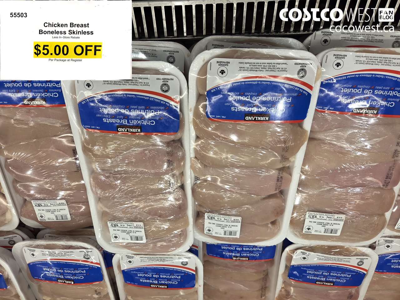 55503 CHICKEN BREAST BONELESS SKINLESS ($5.00 INSTANT SAVINGS)
