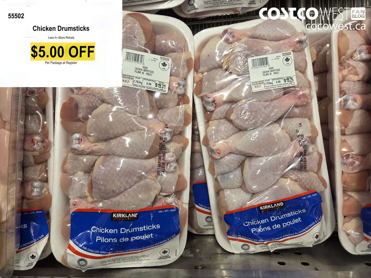 55502 CHICKEN DRUMSTICKS ($5.00 INSTANT SAVINGS)