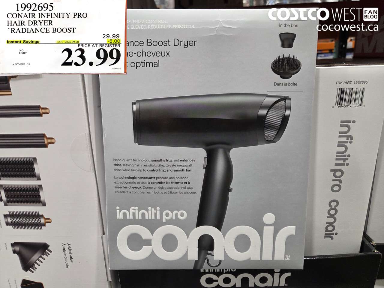 1992695 CONAIR INFINITY PRO HAIR DRYER ($6.00 INSTANT SAVINGS EXPIRES ON 2026-09-20) $23.99