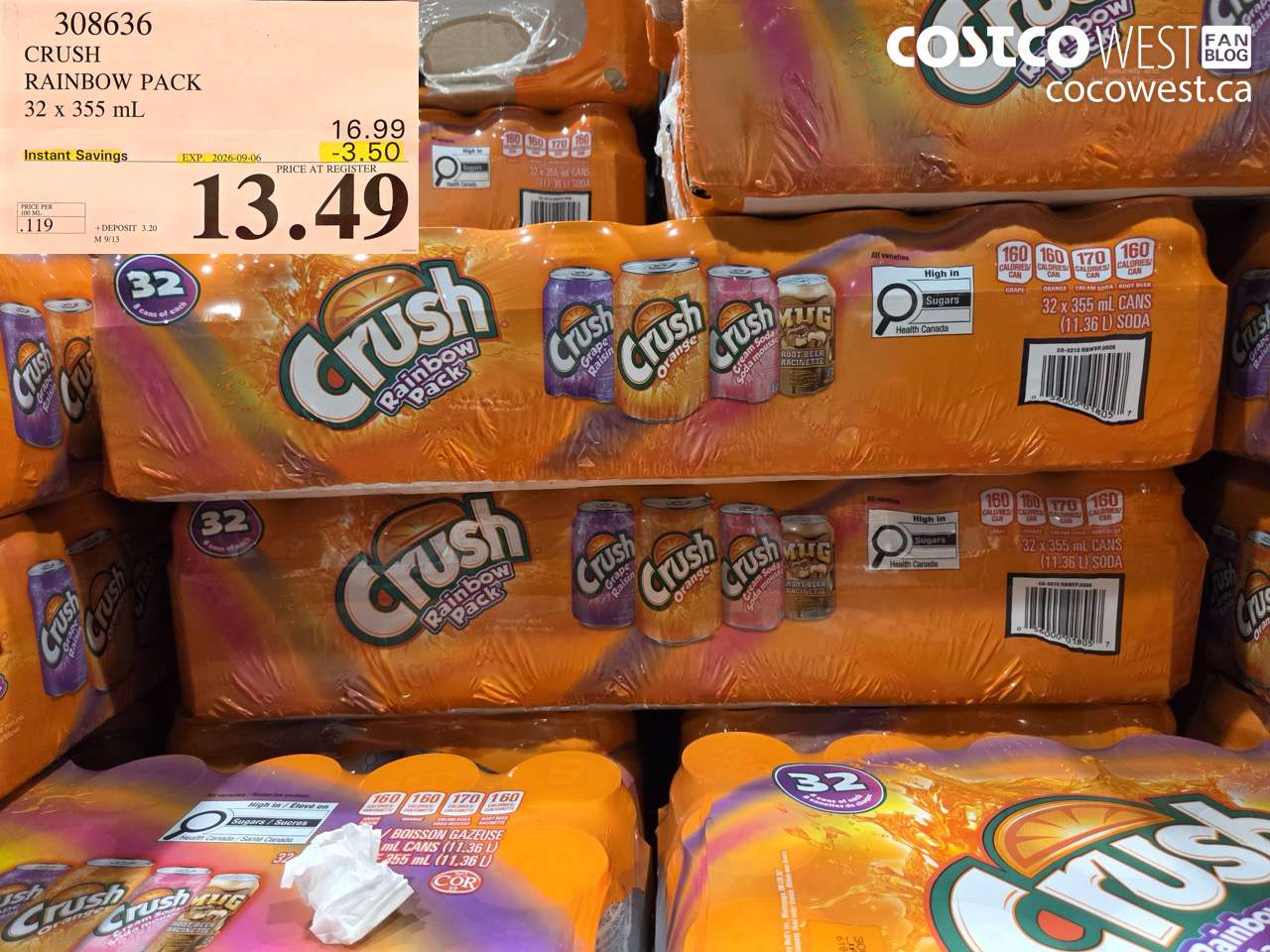 308636 CRUSH RAINBOW PACK 32 X 355 ML ($3.50 INSTANT SAVINGS EXPIRES ON 2026-09-06) $13.49
