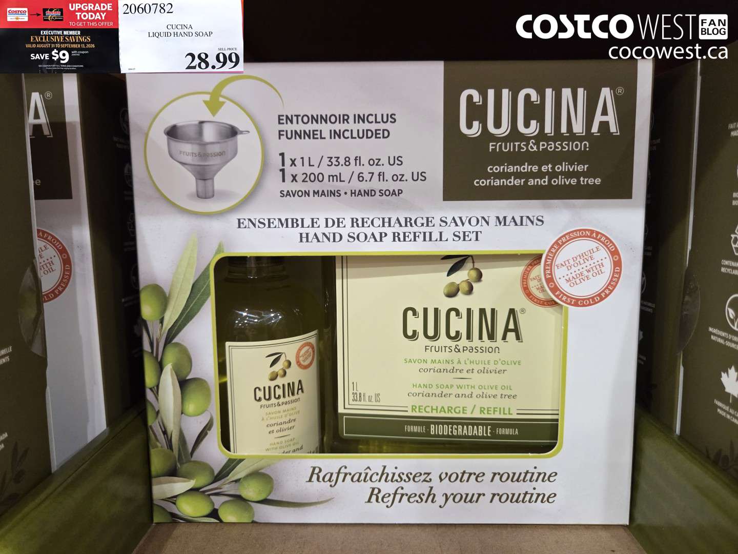 2060782 CUCINA LIQUID HAND SOAP ($9.00 INSTANT SAVINGS EXPIRES ON 2026-09-13) $28.99