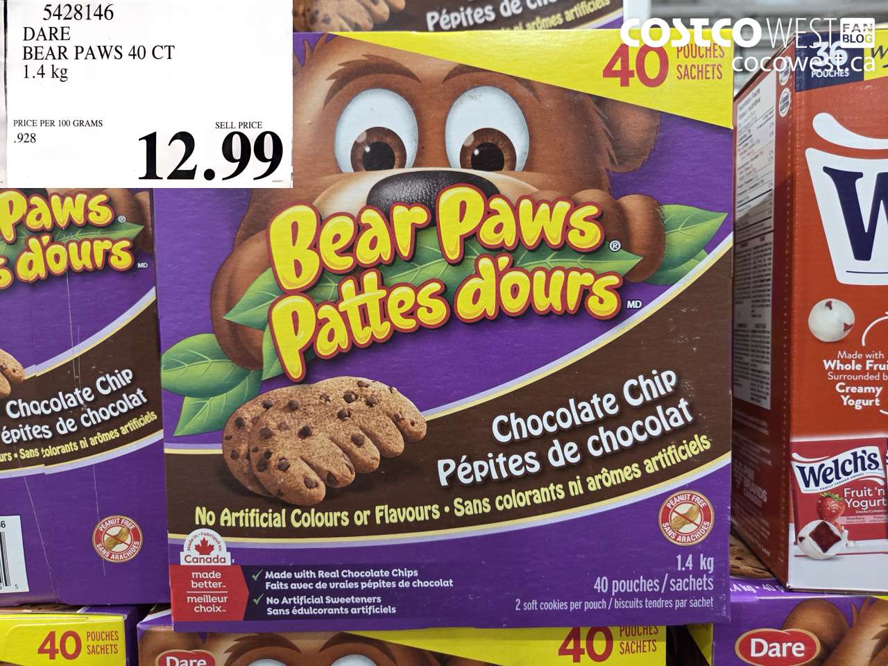5428146 DARE BEAR PAWS 40 CT 1.4 KG $12.99