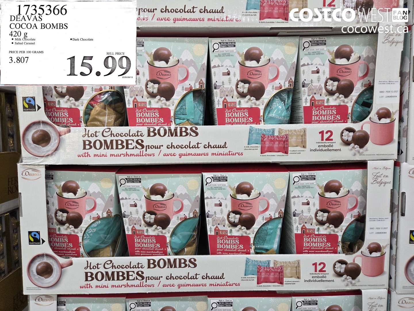 1735366 DEAVAS COCOA BOMBS 420 G $15.99