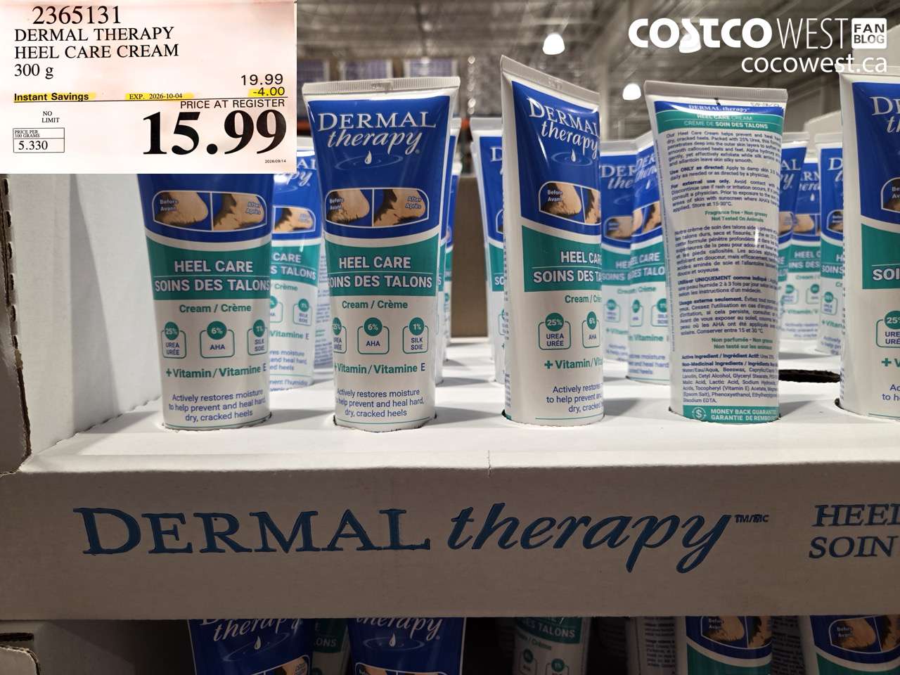 2365131 DERMAL THERAPY HEEL CARE CREAM 300 G ($4.00 INSTANT SAVINGS EXPIRES ON 2026-10-04) $15.99