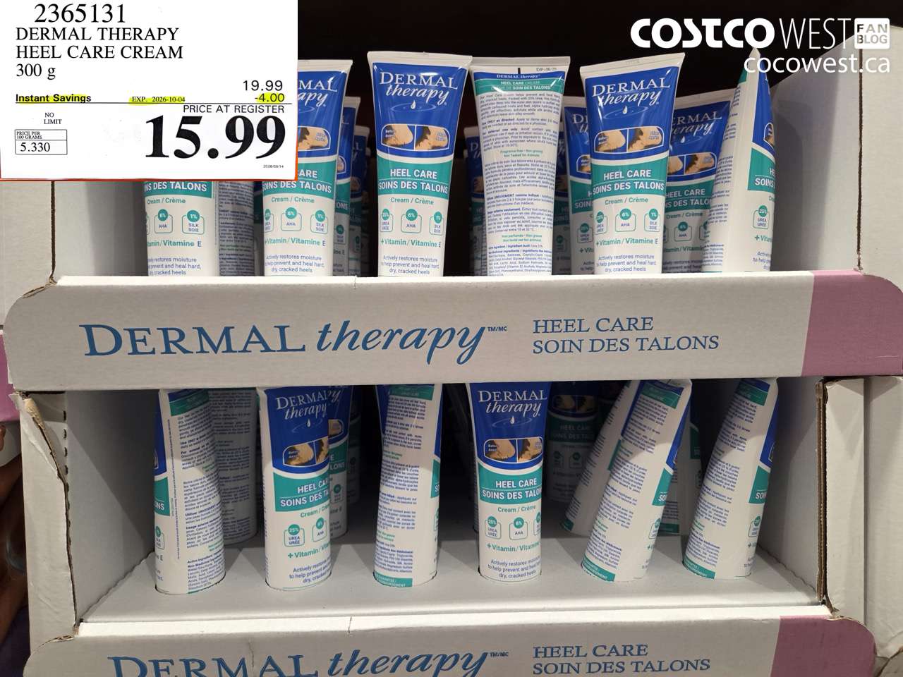 2365131 DERMAL THERAPY HEEL CARE CREAM 300 G ($4.00 INSTANT SAVINGS EXPIRES ON 2026-10-04) $15.99