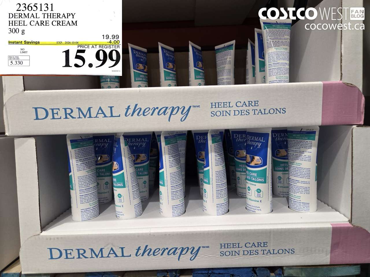 2365131 DERMAL THERAPY HEEL CARE CREAM 300 G ($4.00 INSTANT SAVINGS EXPIRES ON 2026-10-04) $15.99