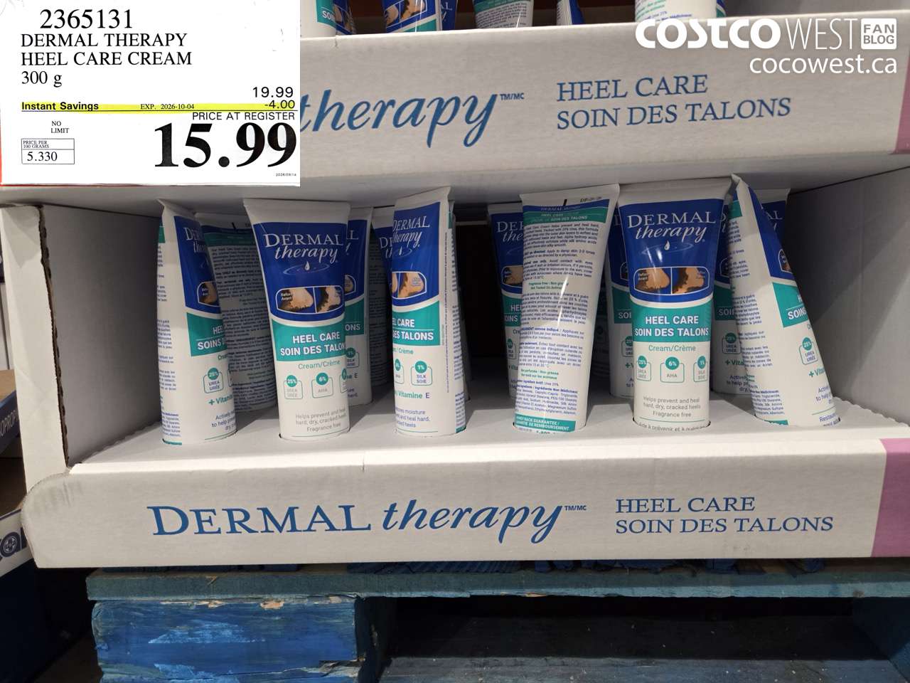 2365131 DERMAL THERAPY HEEL CARE CREAM 300 G ($4.00 INSTANT SAVINGS EXPIRES ON 2026-10-04) $15.99