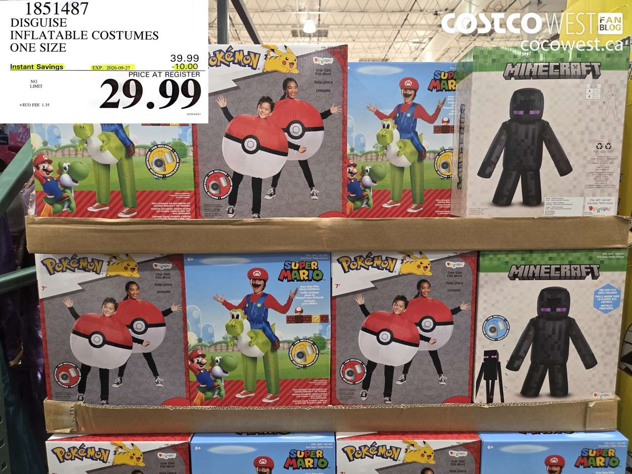 1851487 DISGUISE INFLATABLE COSTUMES ONE SIZE ($10.00 INSTANT SAVINGS EXPIRES ON 2026-09-27) $29.99
