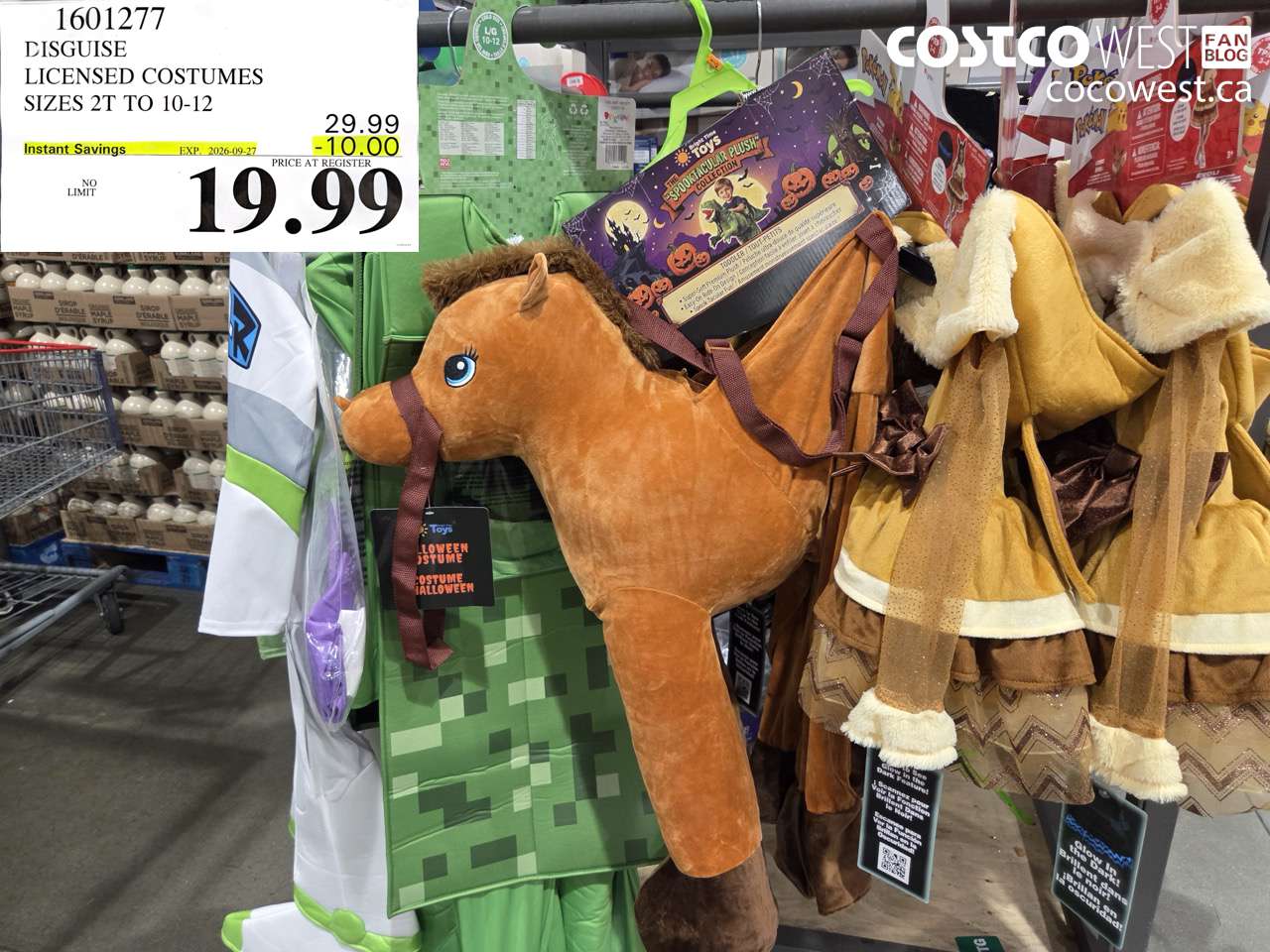 1601277 DISGUISE LICENSED COSTUMES SIZES 2T TO 10-12 ($10.00 INSTANT SAVINGS EXPIRES ON 2026-09-27) $19.99