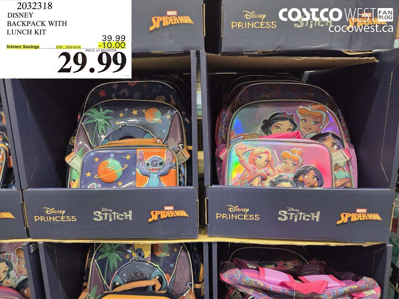 2032318 DISNEY BACKPACK WITH LUNCH KIT ($10.00 INSTANT SAVINGS EXPIRES ON 2026-09-06) $29.99