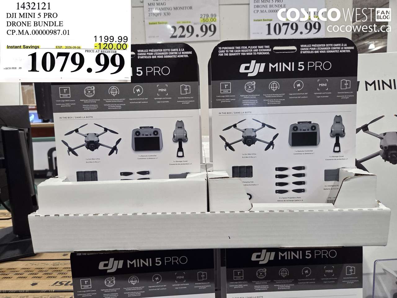 1432121 DJI MINI 5 PRO DRONE BUNDLE ($120.00 INSTANT SAVINGS EXPIRES ON 2026-09-06) $1079.99